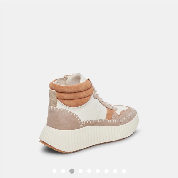 Dolce Vita Beige and White High-Top Sneakers - Picture 5 of 9